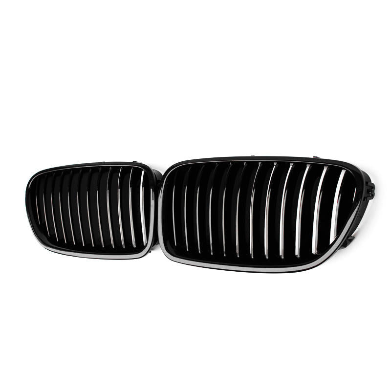 BMW 5 Series / M5 F10/F11 Gloss Black Single Slat Front Grills (2010-2017)