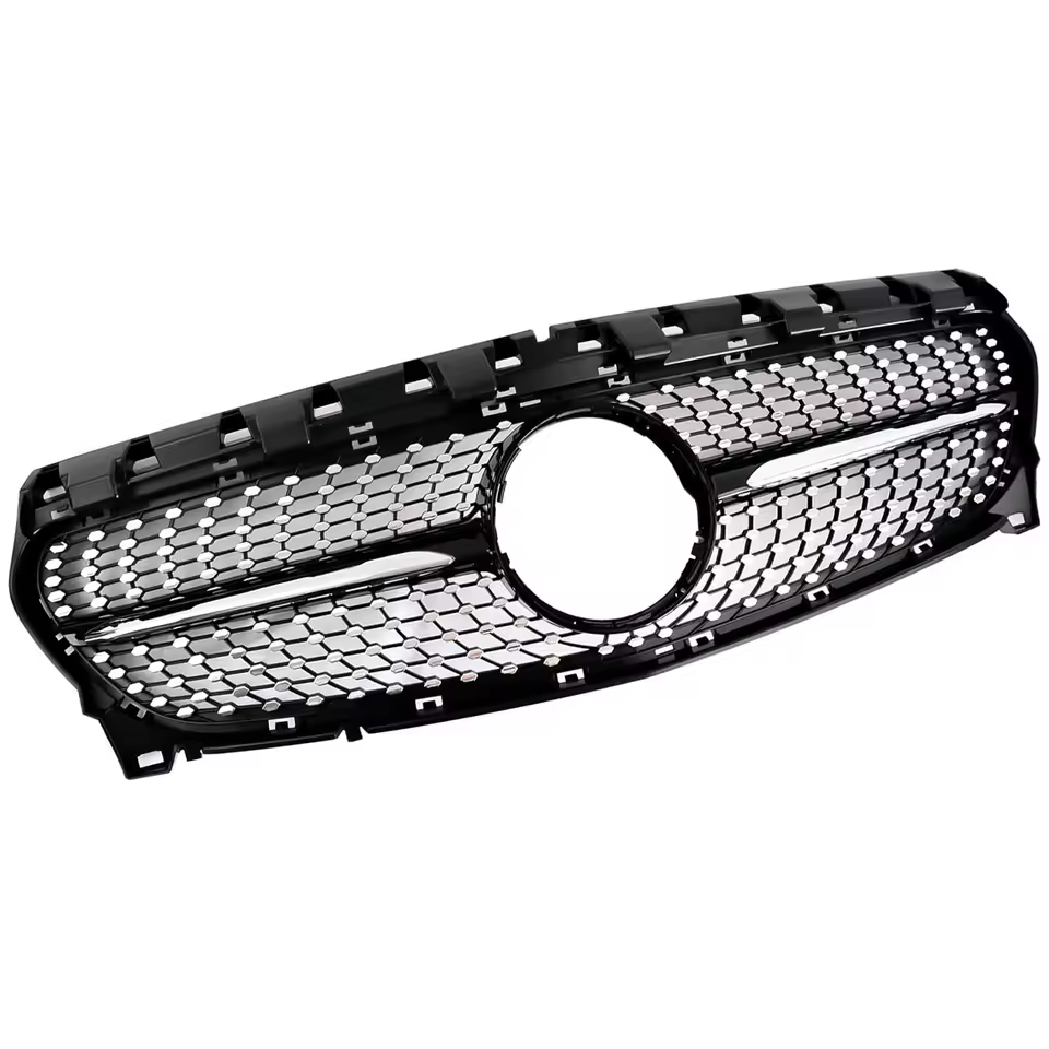 Mercedes A-Klasse W176 Hochglanz Schwarze Diamant Style Grill (2012-2015)