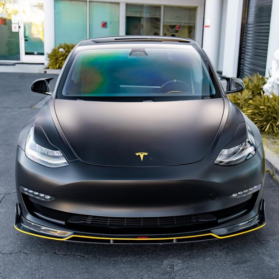 Tesla Model 3 Hochglanz Schwarze M-Style Spiegelkappen (2017-2023)