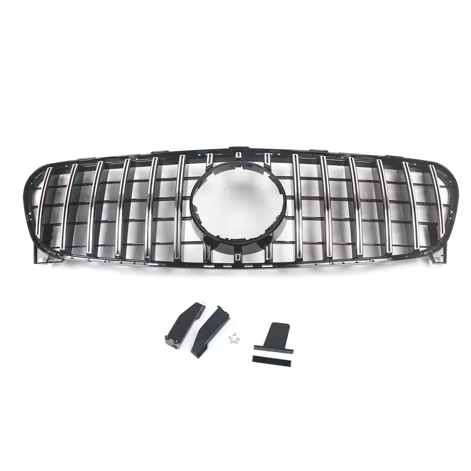 Mercedes GLA X156 Facelift Hochglanz Schwarze Panamericana GT Style Grill (2017-2020)