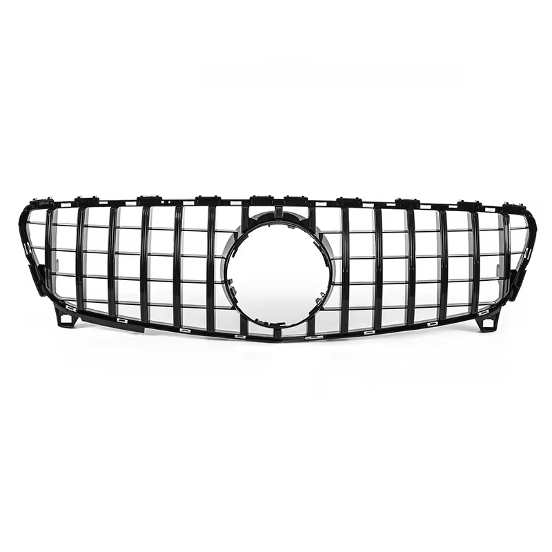 Mercedes A-Klasse W176 Facelift Hochglanz Schwarze Panamericana GT Style Grill (2016-2018)