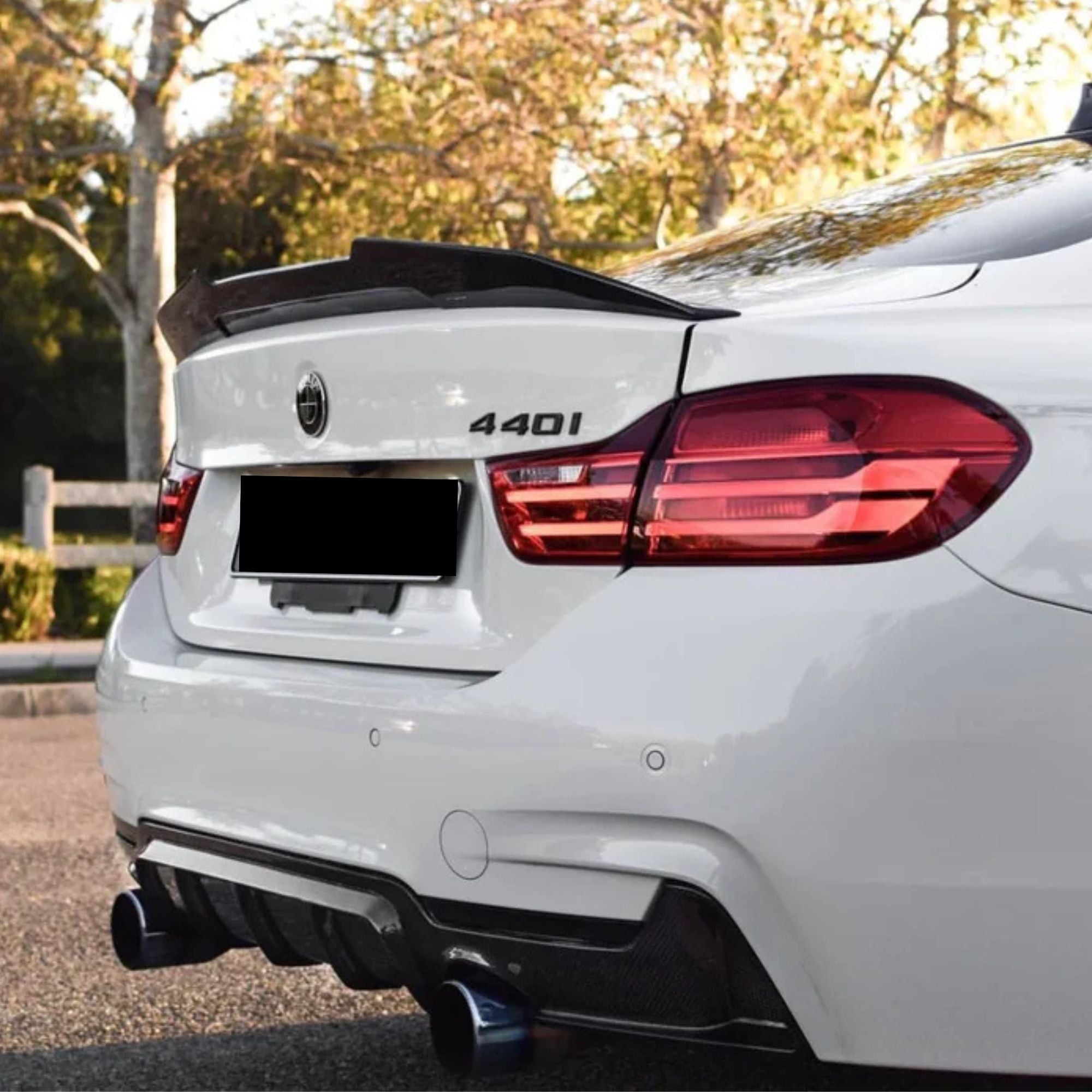 BMW 4er F32 Schwarz Hochglanz Ducktail PSM-Stil Heckspoiler (2014-2019)