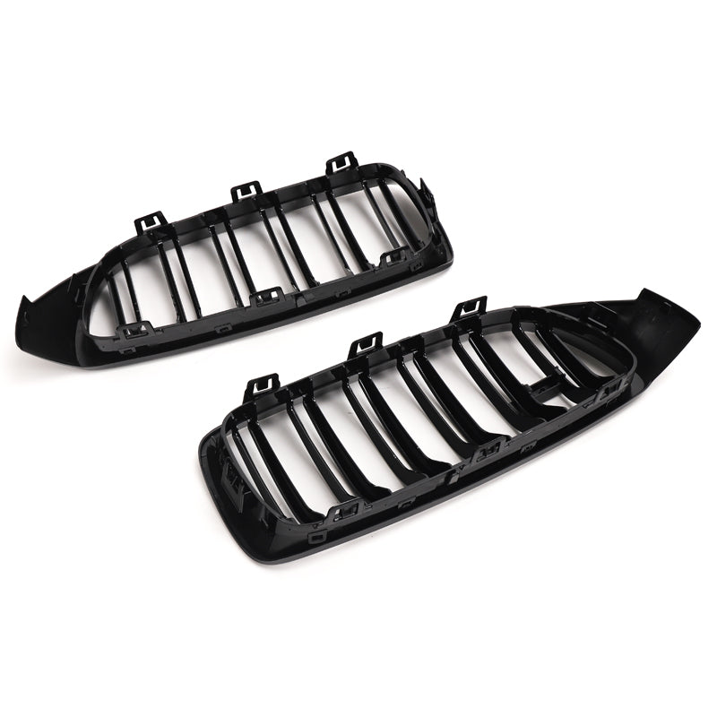 BMW 4er und M3/M4 Schwarz Hochglanz Doppellamellen Nieren Grill F32/F33/F36/F80/F82/F83 (2014-2020)