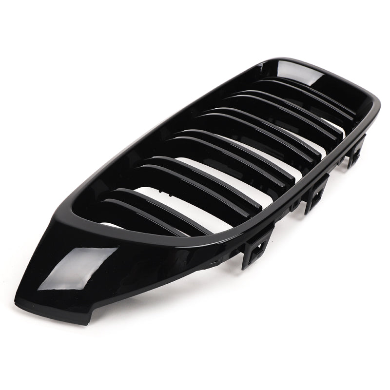 BMW 4er und M3/M4 Schwarz Hochglanz Doppellamellen Nieren Grill F32/F33/F36/F80/F82/F83 (2014-2020)