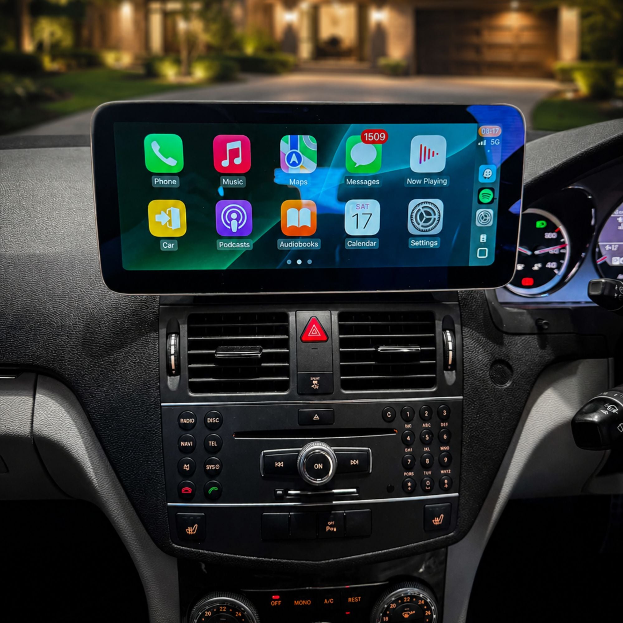 Mercedes C-Klasse W204 | 12.3" Apple CarPlay/Android Auto Touchscreen Display | (2008-2010)