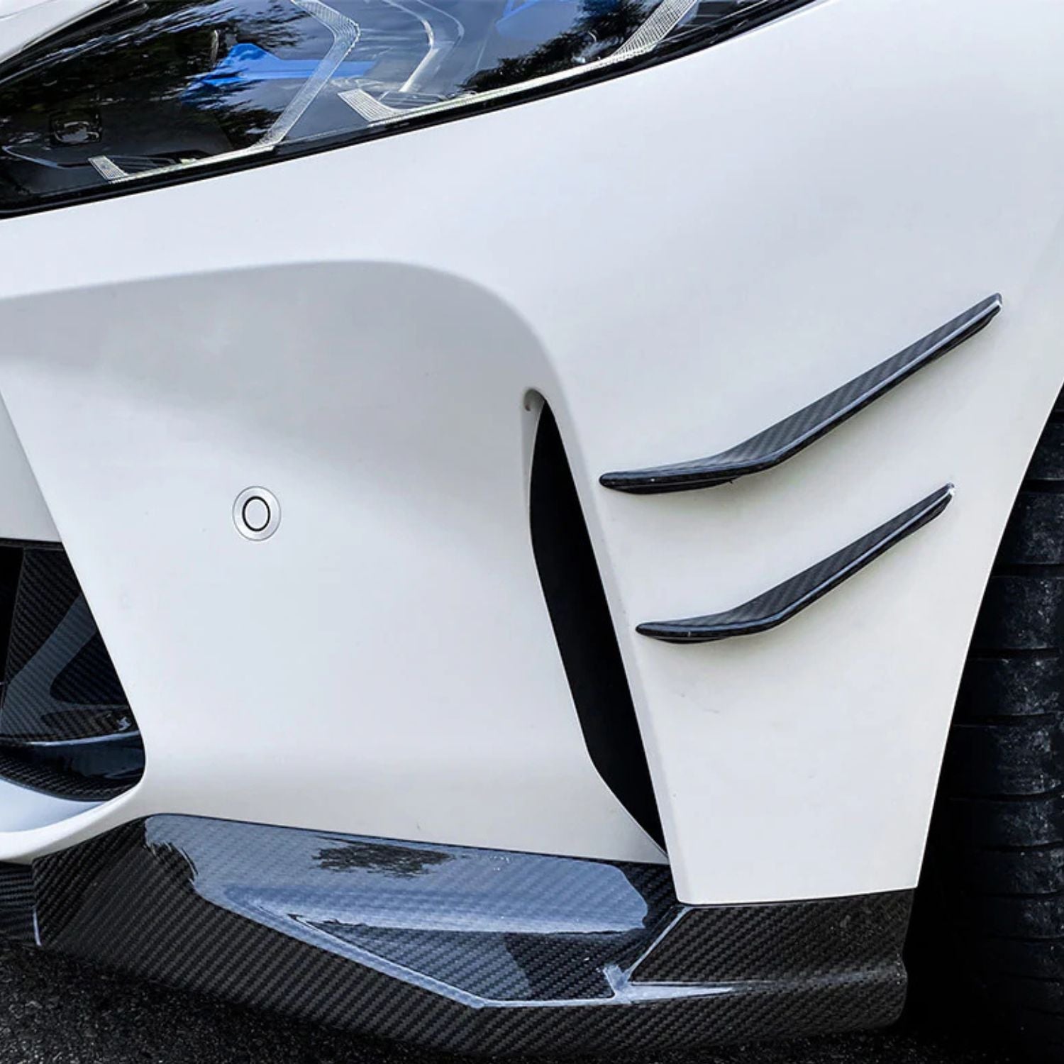 BMW M3 / M4 G80/G81/G82/G83 Carbon Fibre Front Bumper Canards (2021+)