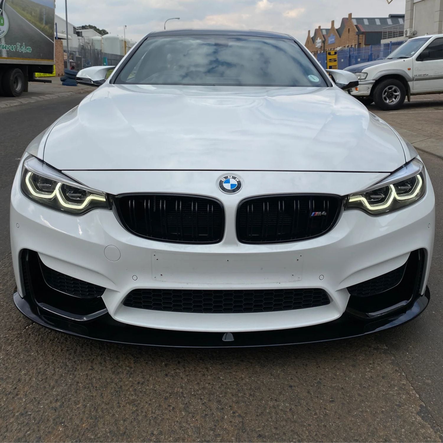 BMW M3 F80 / M4 F82 F83 Gloss Black MP Style Front Lip Splitter (2014-2019)