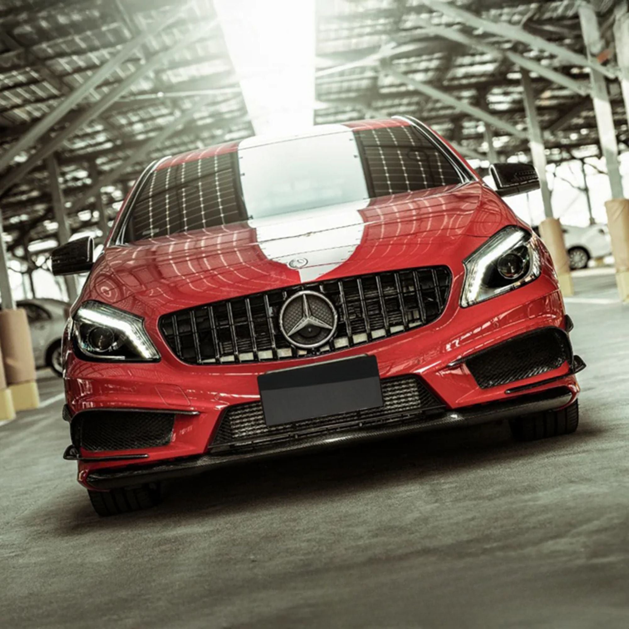 Mercedes A-Klasse W176 Hochglanz Schwarze Panamericana GT Style Grill (2012-2015)