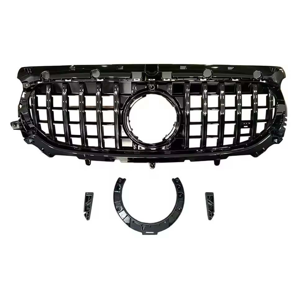 Mercedes GLA H247 Facelift Hochglanz Schwarze Panamericana GT Style Grill (2023+)