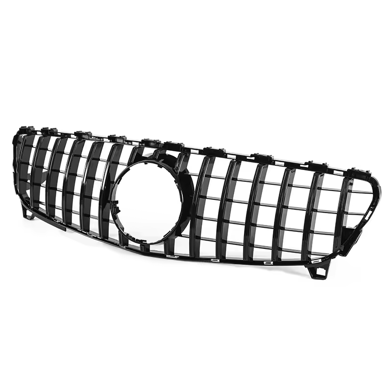 Mercedes A-Klasse W176 Facelift Hochglanz Schwarze Panamericana GT Style Grill (2016-2018)