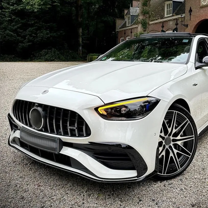 Mercedes C-Klasse W206 AMG Style Hochglanz Schwarze Frontlippe (2022+)
