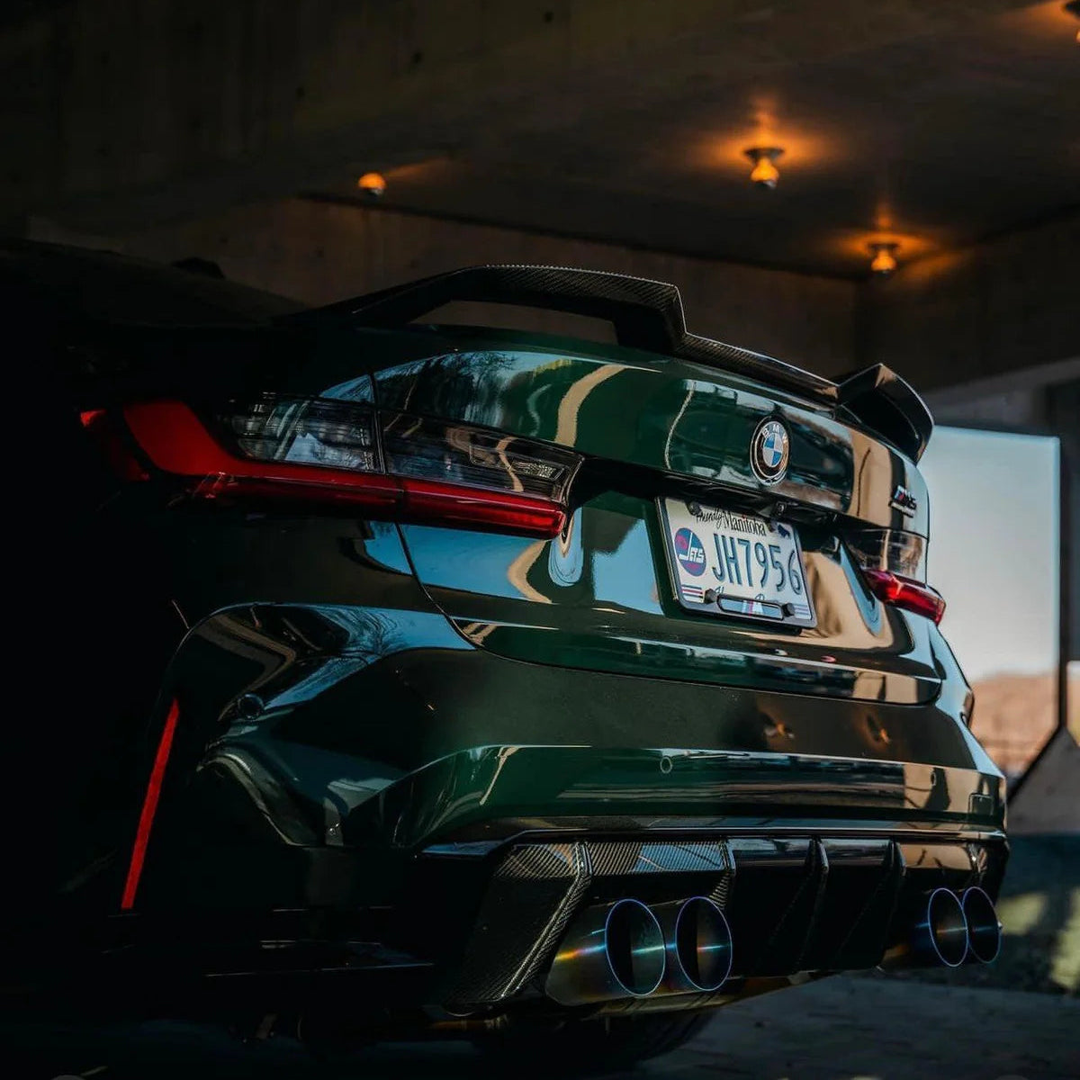 BMW Série 3 G20 / M3 G80 Carbone Pré-imprégné Style V Becquet arrière par OPTIC (2019+)