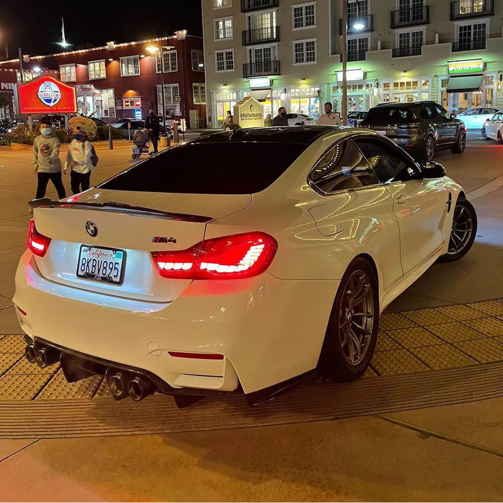 BMW M4 F82 Pre-Preg Dry Carbon Fibre Psm Ducktail Style Rear Spoiler By OPTIC (2014-2019)