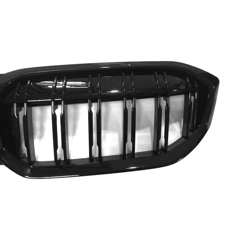 BMW 3er G20/G21 LCI Schwarz Hochglanz Doppellamellen Nieren Grill (2022+)
