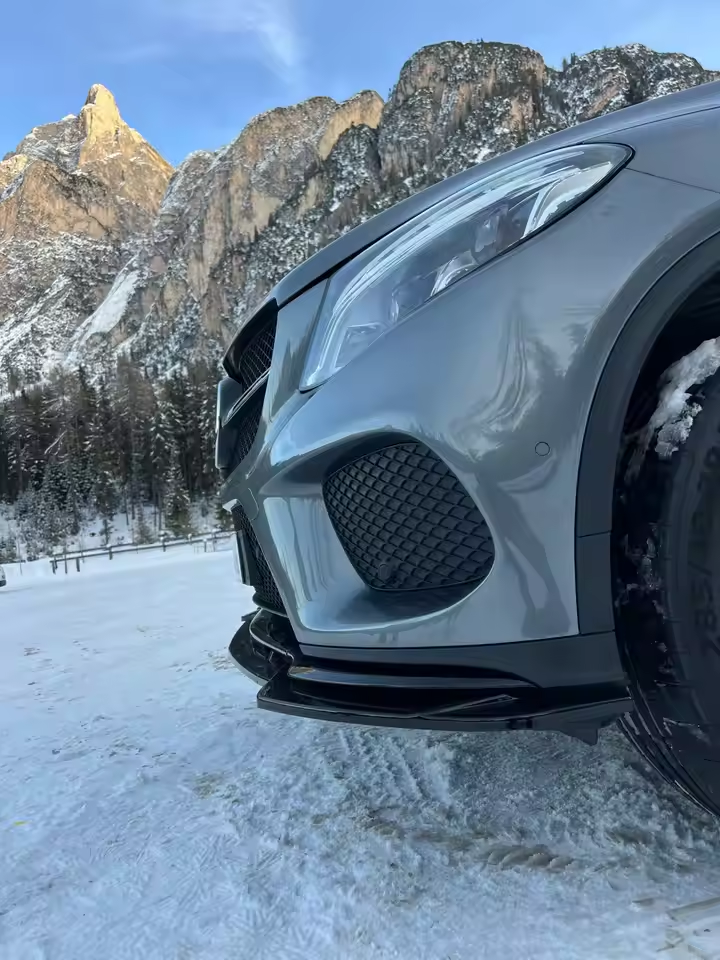 Mercedes GLE C292 Coupé Hochglanz Schwarze Frontlippe (2015-2019)
