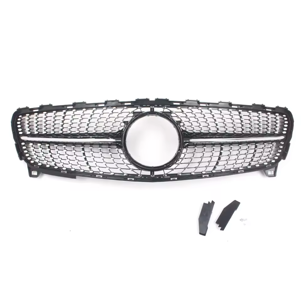 Mercedes A-Klasse W176 Facelift Hochglanz Schwarze Diamant Style Grill (2016-2018)