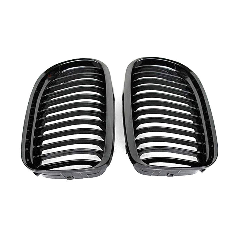 BMW 3er E90/E91 LCI Hochglanz Schwarze Einzellamellen Nieren Grill (2009-2013)
