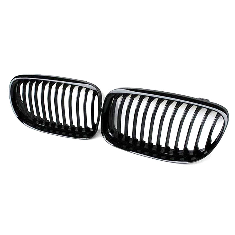 BMW 3er E90/E91 LCI Hochglanz Schwarze Einzellamellen Nieren Grill (2009-2013)