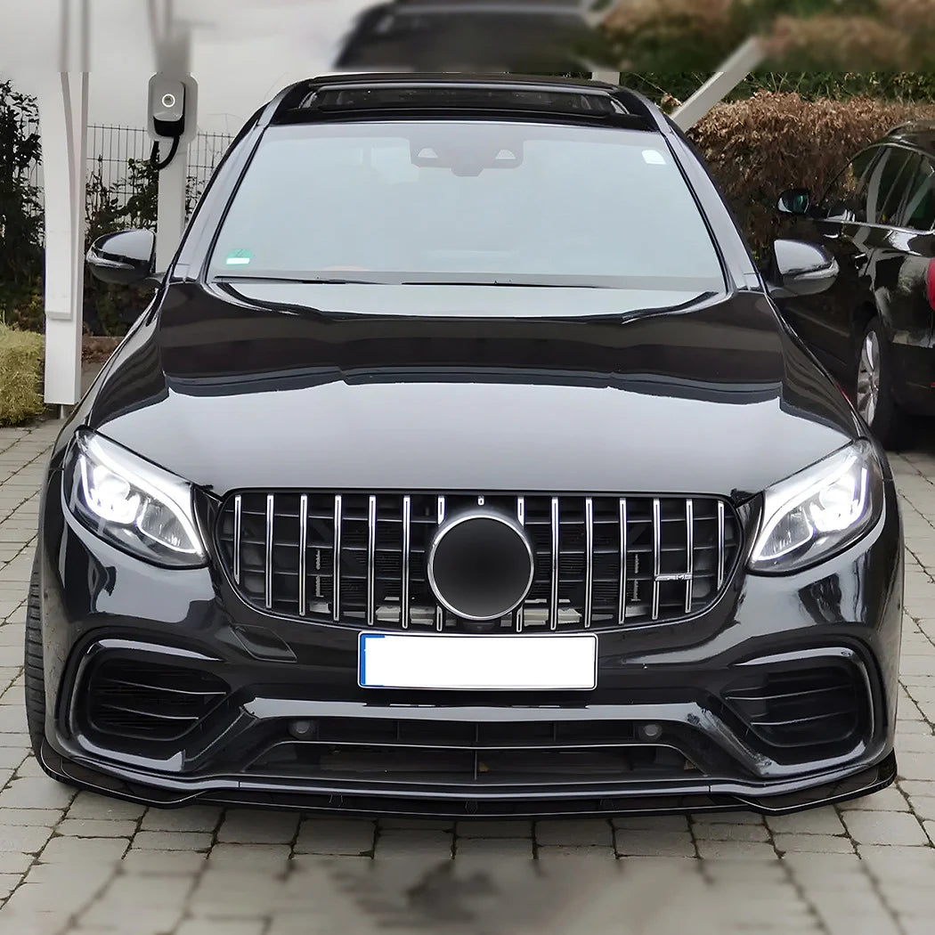 Mercedes X253 GLC63 AMG Hochglanz Schwarze Frontlippe Splitter (2016-2019)
