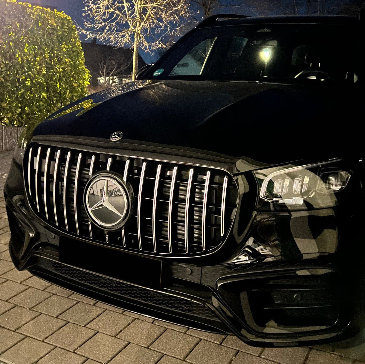 Mercedes GLS X167 Facelift Hochglanz Schwarze Panamericana GT Style Grill (2023+)