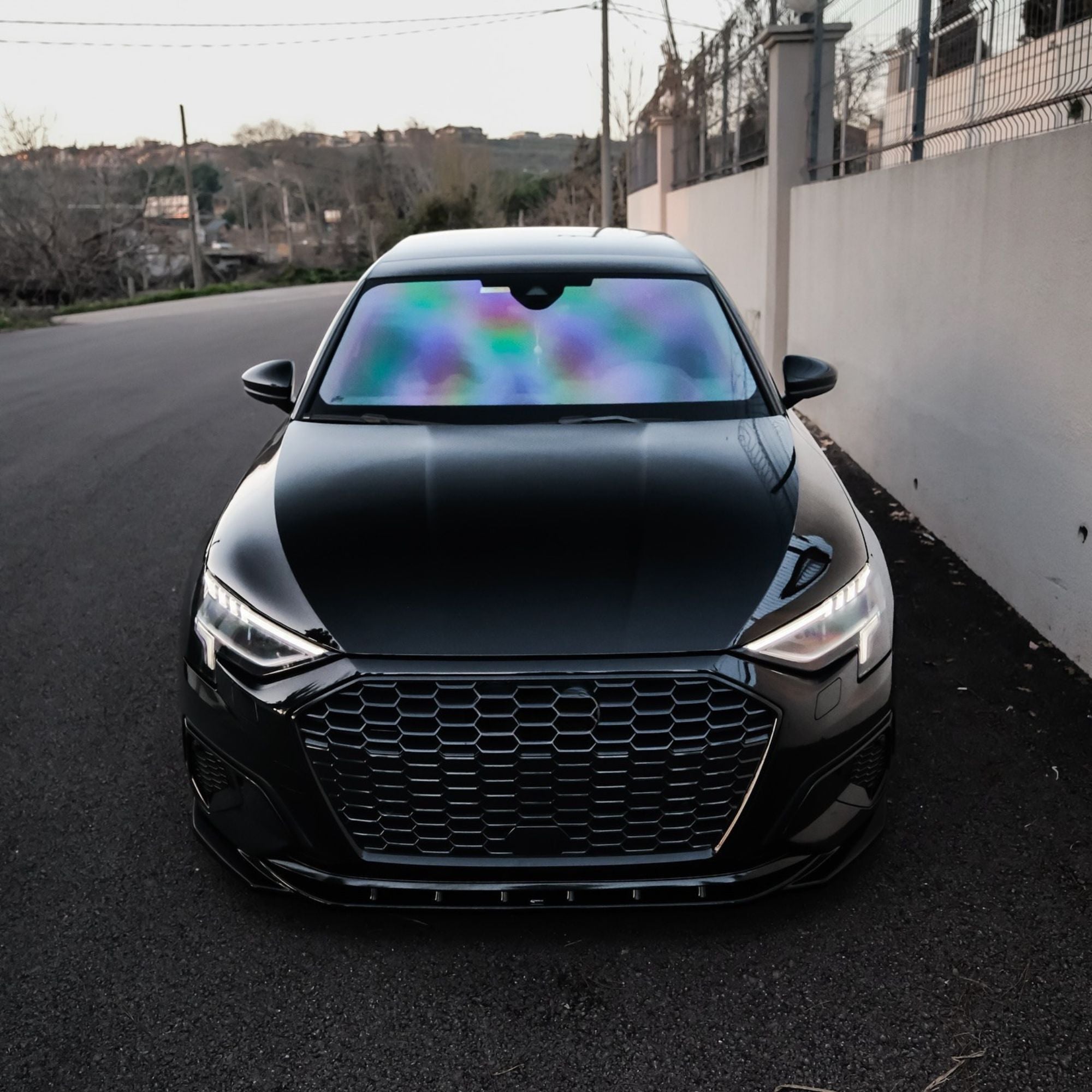 Calandre nid d’abeille noire brillante style RS3 pour Audi A3/S3 8Y (2021-2024)