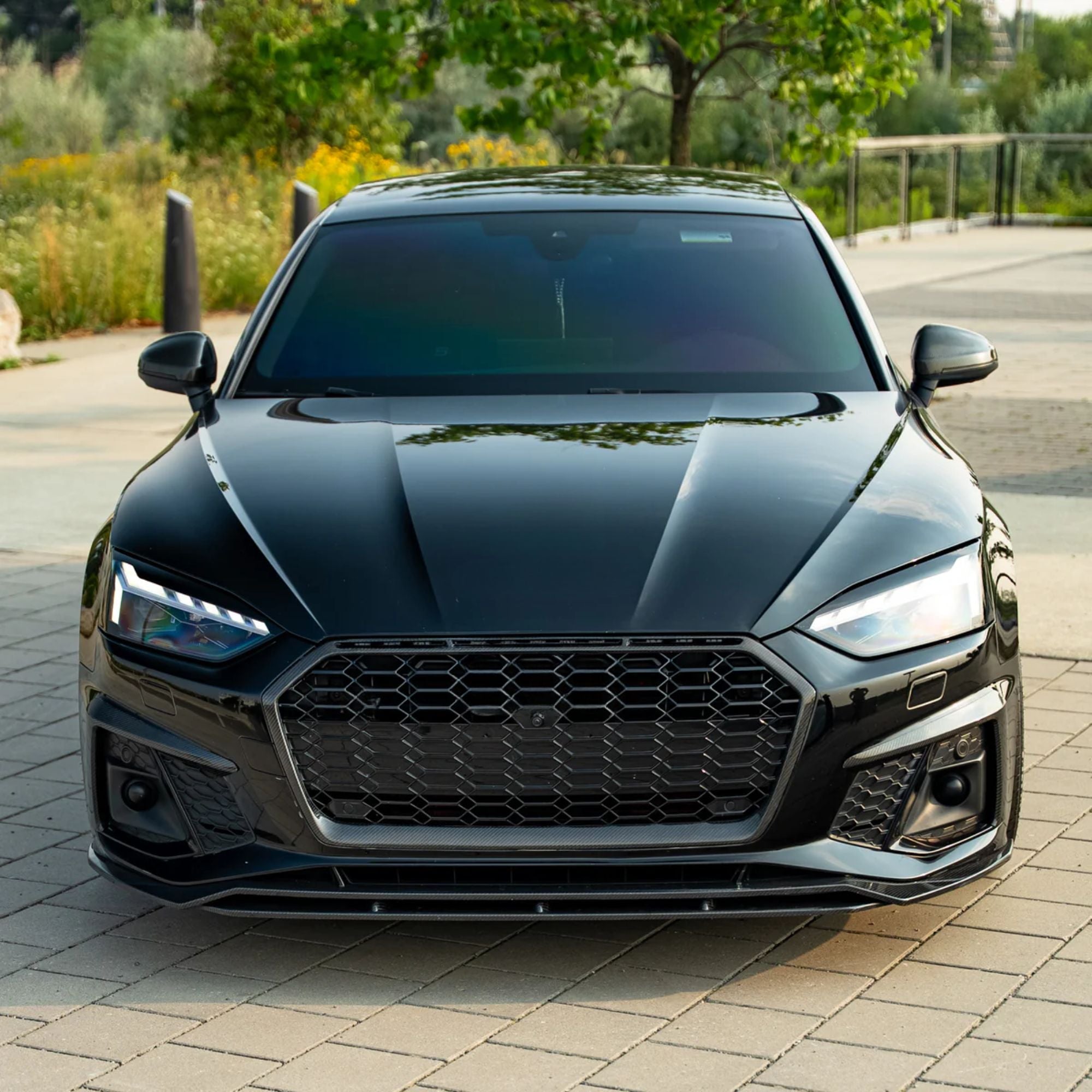 Audi A5/S5 B9.5 RS5 Style Gloss Black Honeycomb Grill (2019-2024)