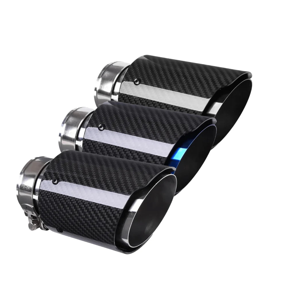 BMW 3 Series 335I/335D (E90/E91/E92/E93) Slash Cut Carbon Exhaust Tips