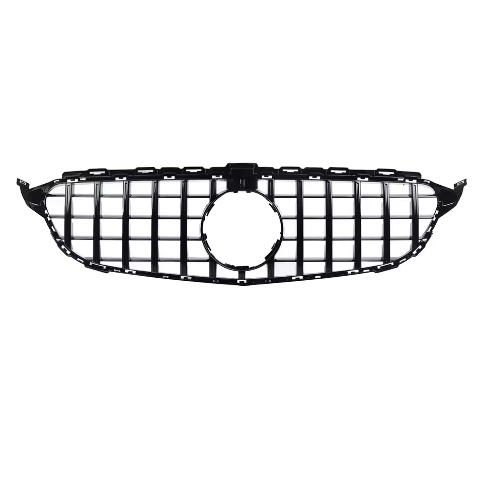 Mercedes C-Klasse W205/C205 Hochglanz Schwarze Panamericana GT Style Grill (2019-2021)