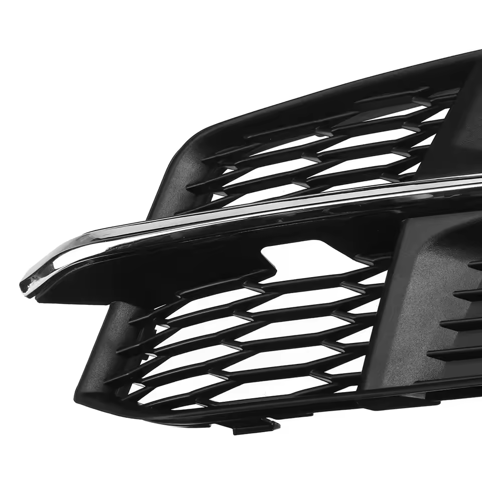 Audi A6 S-Line / S6 C7 Facelift Gloss Black Fog Light Grills (2016-2018)