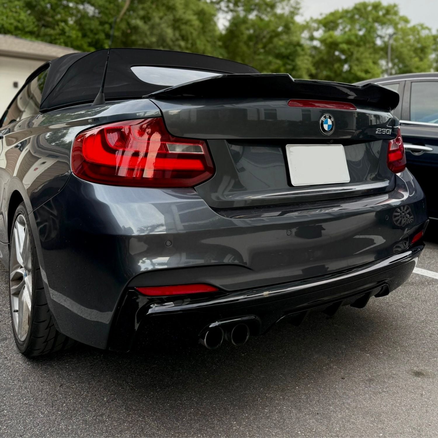 BMW 2 Series F22 Gloss Black Diffuser Twin Exhaust (2014-2020)