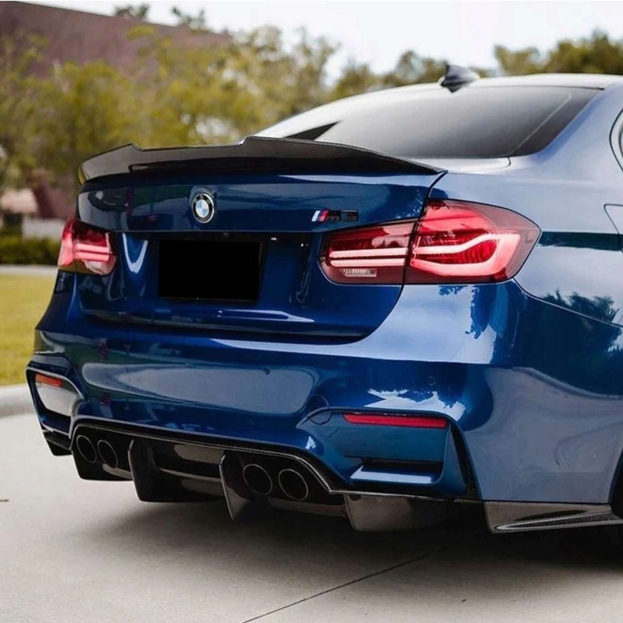 BMW 3 Series F30 / M3 F80 Gloss Black Ducktail PSM Style Rear Spoiler (2014-2019)