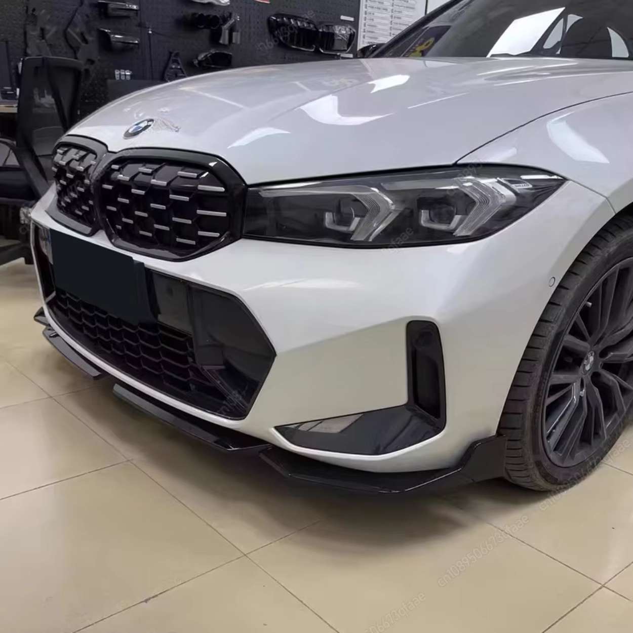 BMW Série 3 G20/G21 LCI M-Sport Style MP Noir brillant Lame avant (2022+)