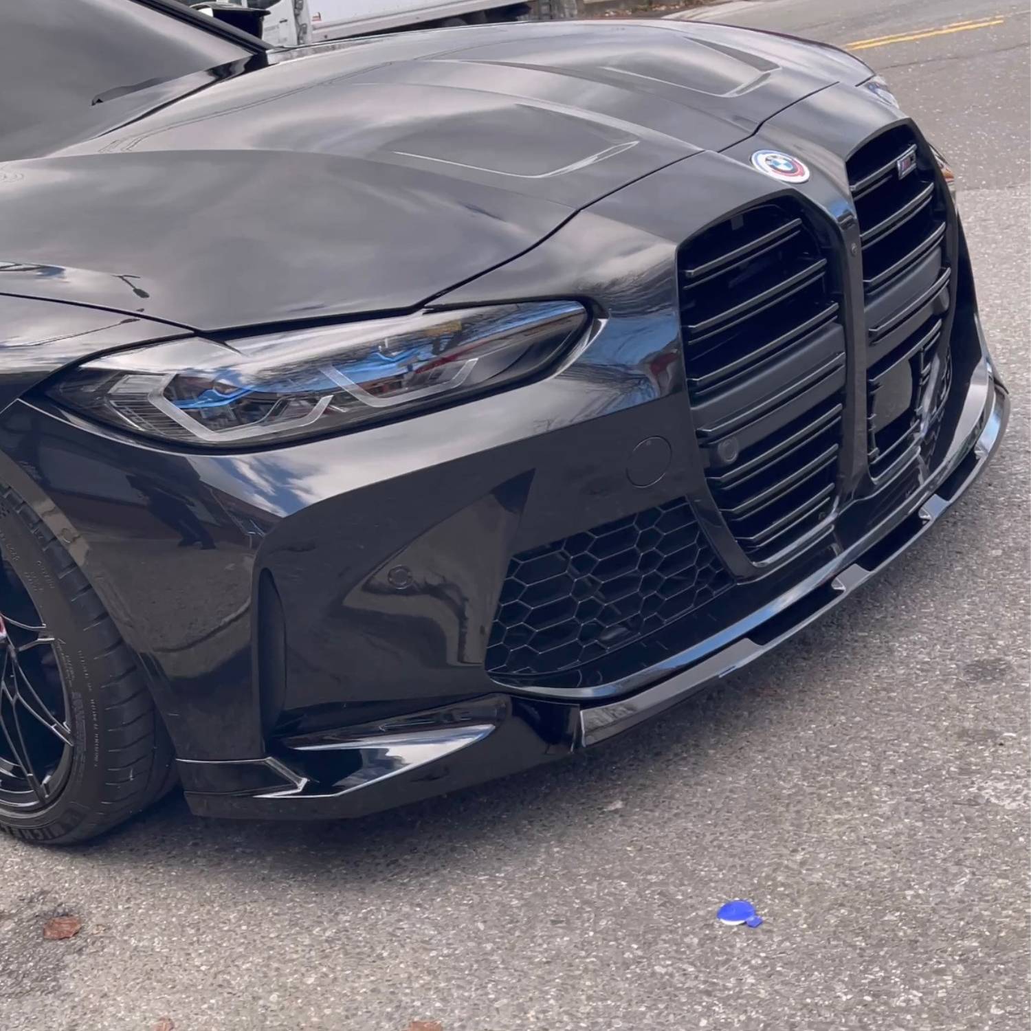 BMW M3 G80 G81 / M4 G82 G83 Noir brillant Abs Style Mp Lame avant (2021+)