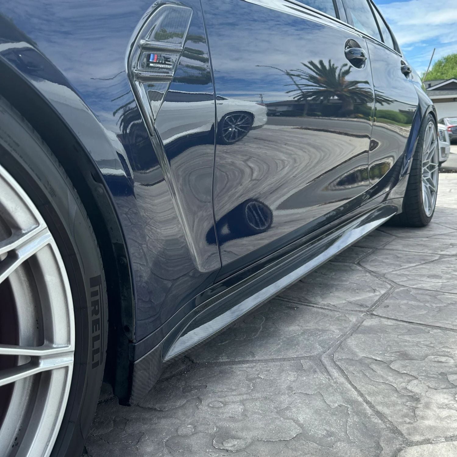 BMW M3 G80 G81 / M4 G82 G83 Carbone Pré-imprégné Style d'origine Extensions de bas de caisse par OPTIC (2021+)