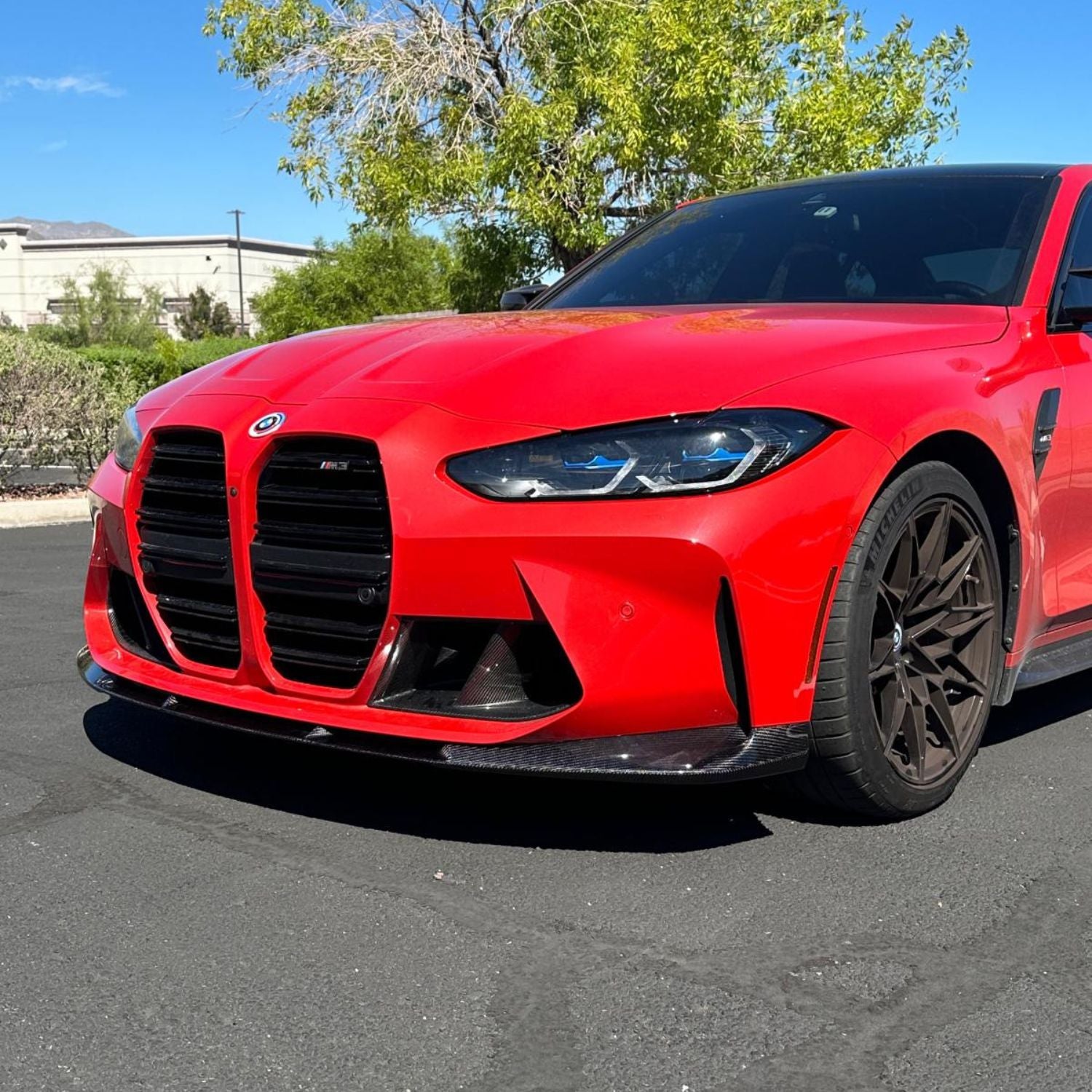 BMW M3 G80 G81 / M4 G82 G83 Carbone Pré-imprégné Style 3D Lame avant par OPTIC (2021+)