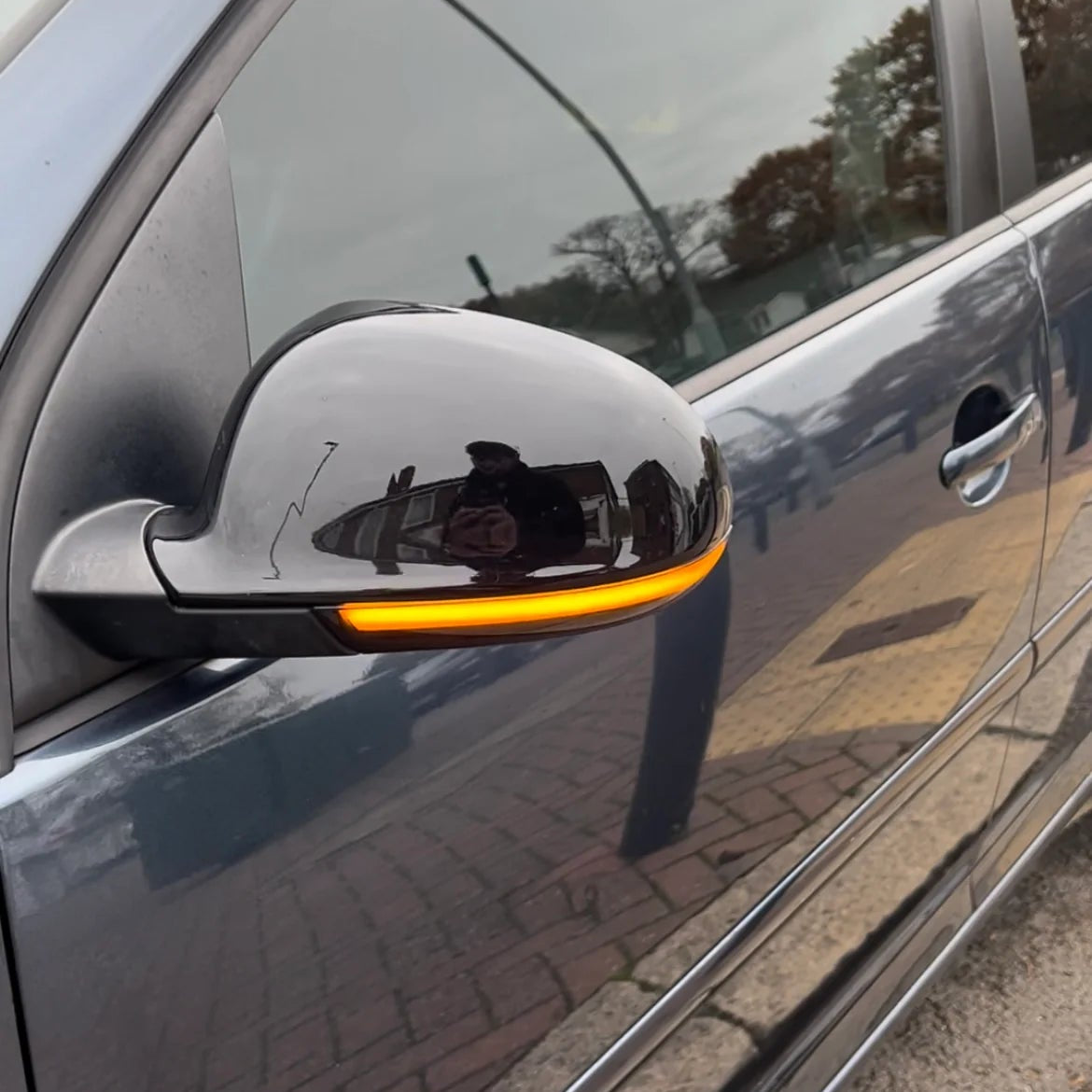 Schwarz Hochglanz Spiegelkappen Für VW Golf MK5 (2003-2009)