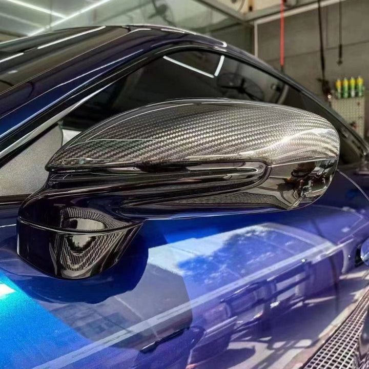 <tc>Porsche Taycan 9J1 Prepreg Carbon Spiegelkappen (2019-2021) von OPTIC</tc>