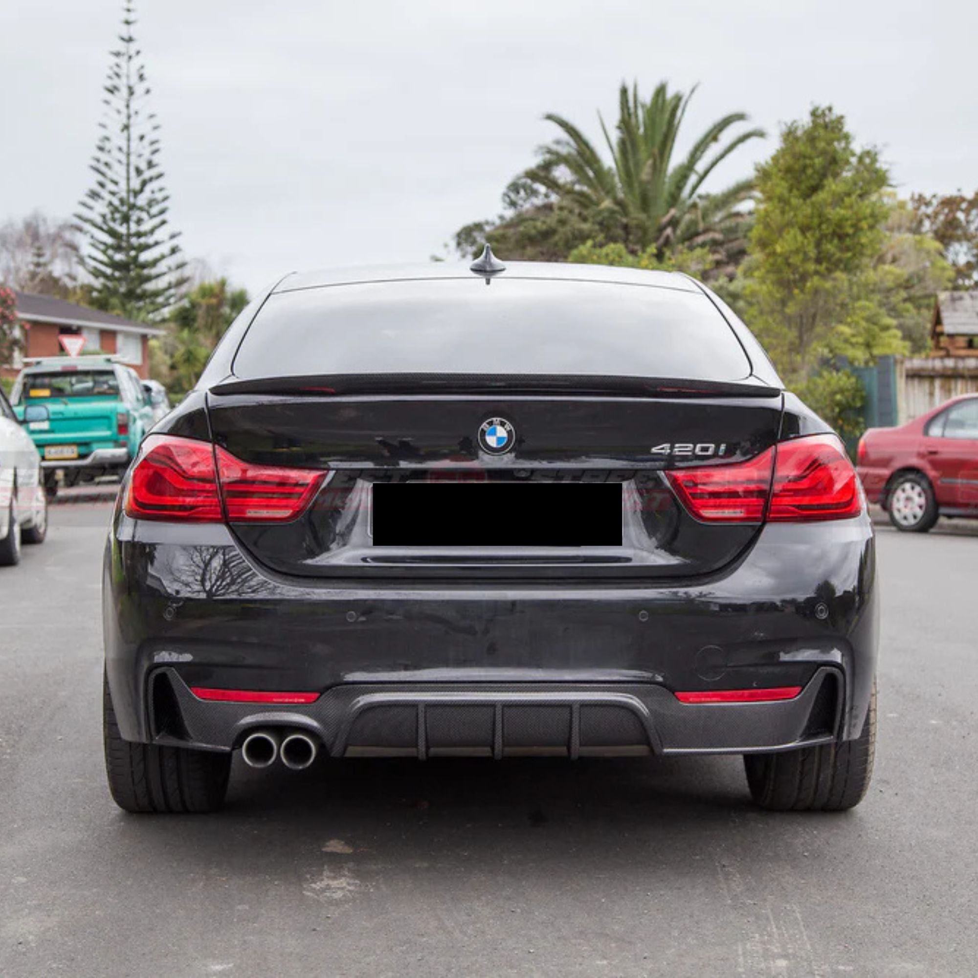 BMW 4er F32 Schwarz Hochglanz Ducktail MP-Stil Heckspoiler (2014-2019)